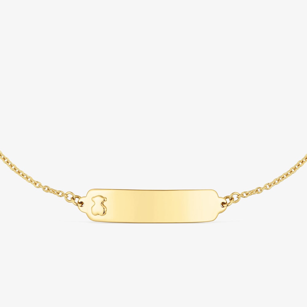 14K solid gold Plaque bracelet TOUS Baby