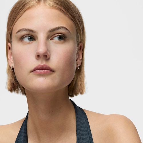 14kt white gold and diamond Hoop earrings Les Classiques