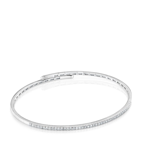 14kt white gold and diamond Bangle Les Classiques