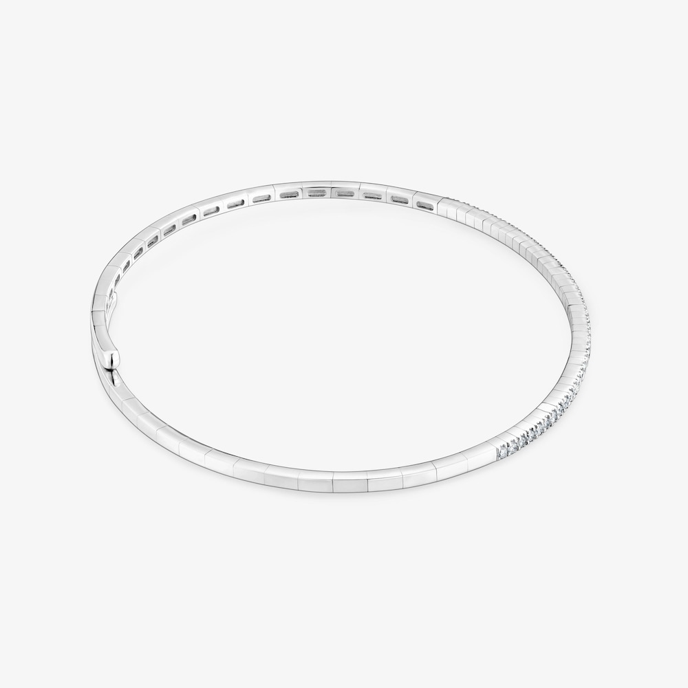 Pulsera esclava de oro blanco 14 kt y diamantes Les Classiques