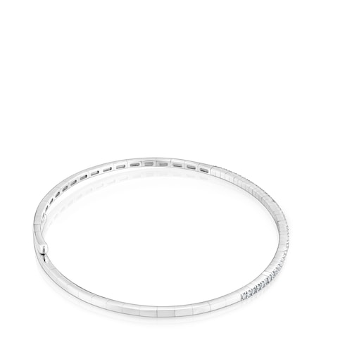 14kt white gold and diamond Bangle Les Classiques