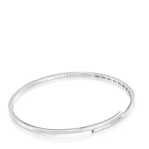 14kt white gold and diamond Bangle Les Classiques