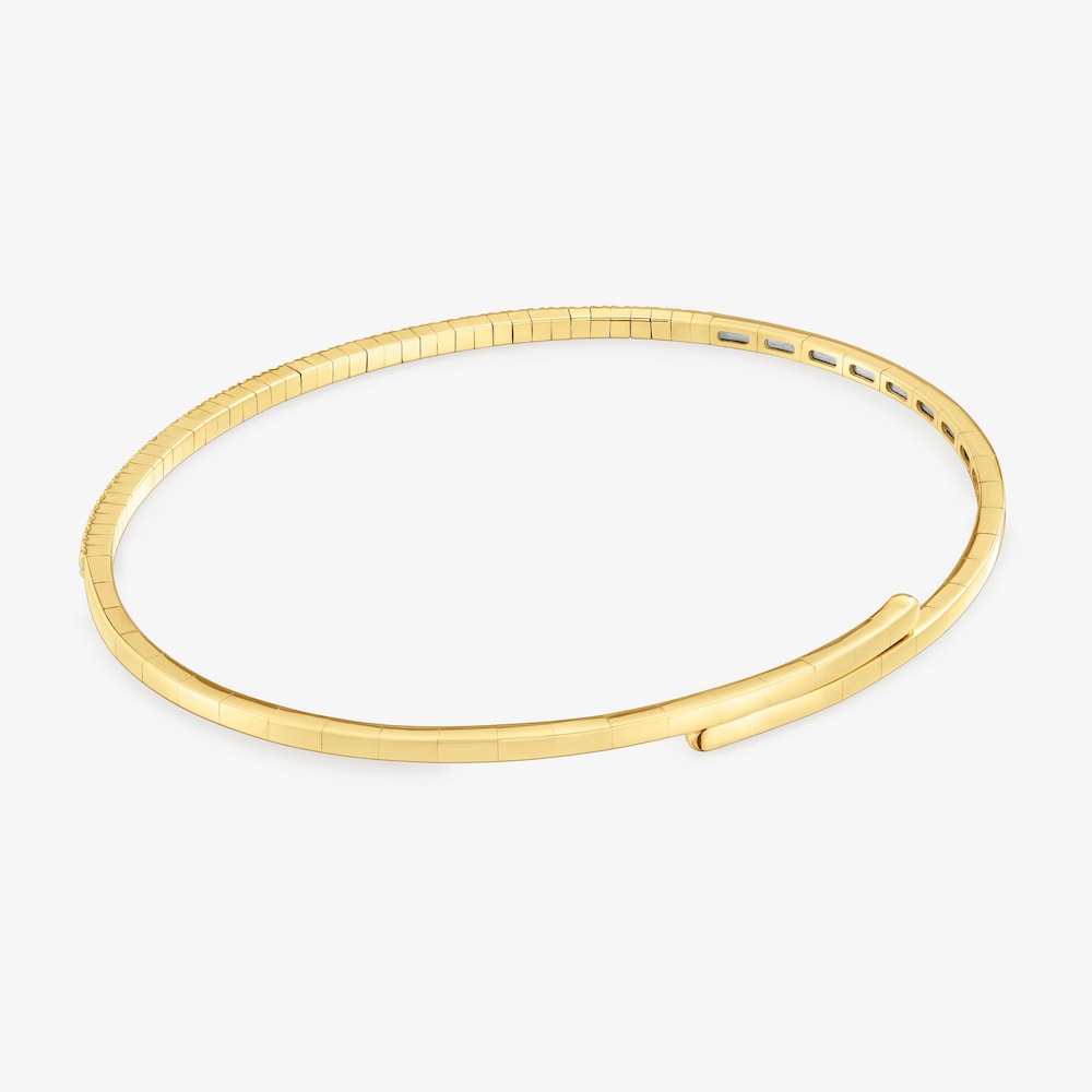 14K solid gold and diamond Bangle Les Classiques