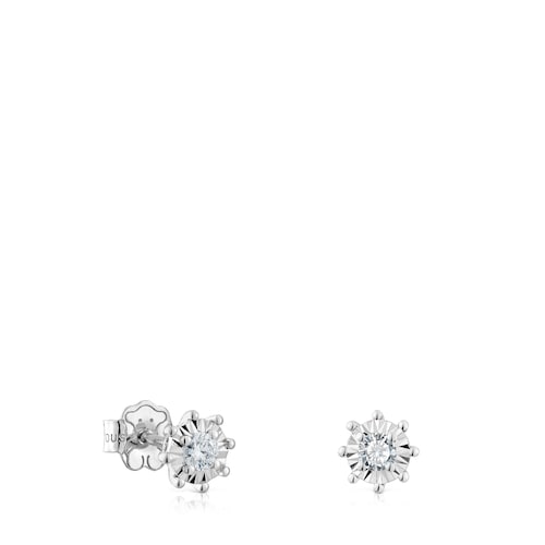 14kt white gold and 0.30ct diamond Earrings Les Classiques