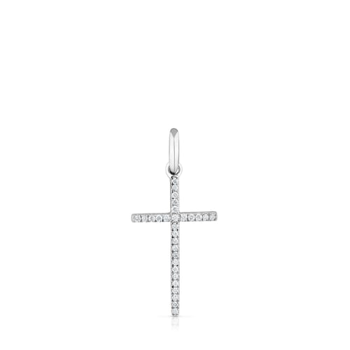 14kt white gold and diamond cross Pendant Basics