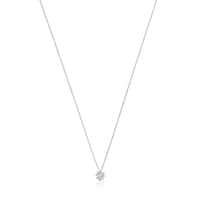 Short 14kt white gold and 0.10ct diamond Necklace Les Classiques