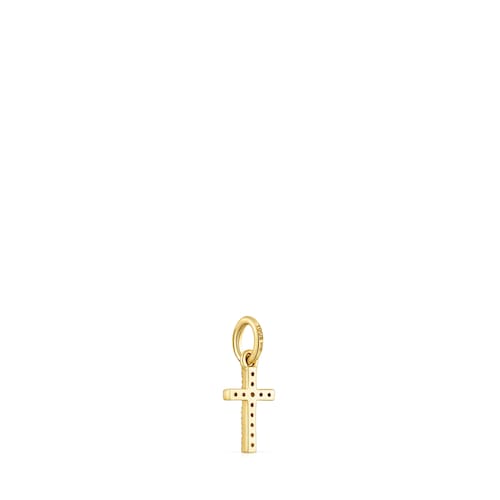 Small 14kt gold and diamond cross Pendant Basics