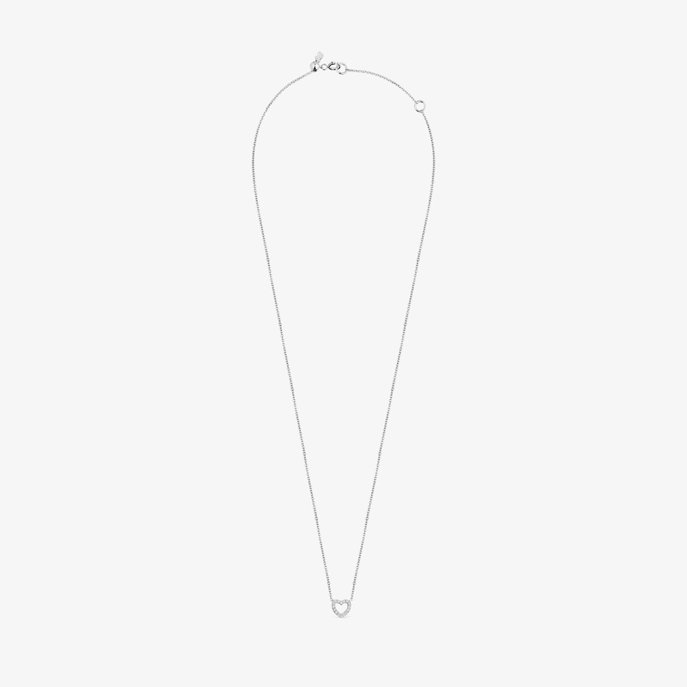 Short 14K white gold and 0.15ct diamond Necklace Les Classiques