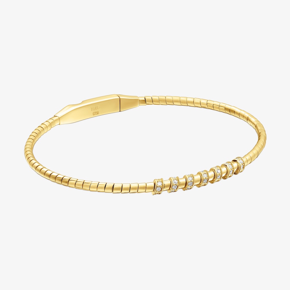 Pulsera de oro 14 kt y diamantes TOUS Basics