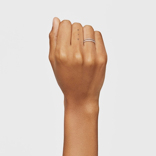 14kt white gold and diamond Double ring Les Classiques