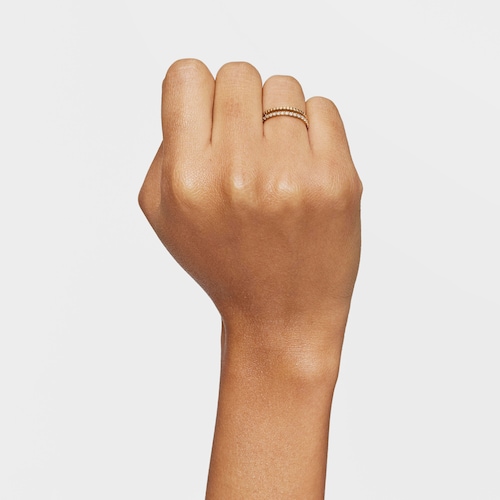 14kt gold and diamond Double ring Les Classiques