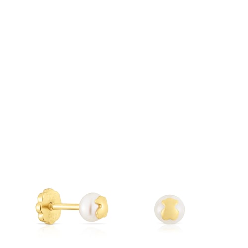 14kt gold and cultured pearl Earrings Basics