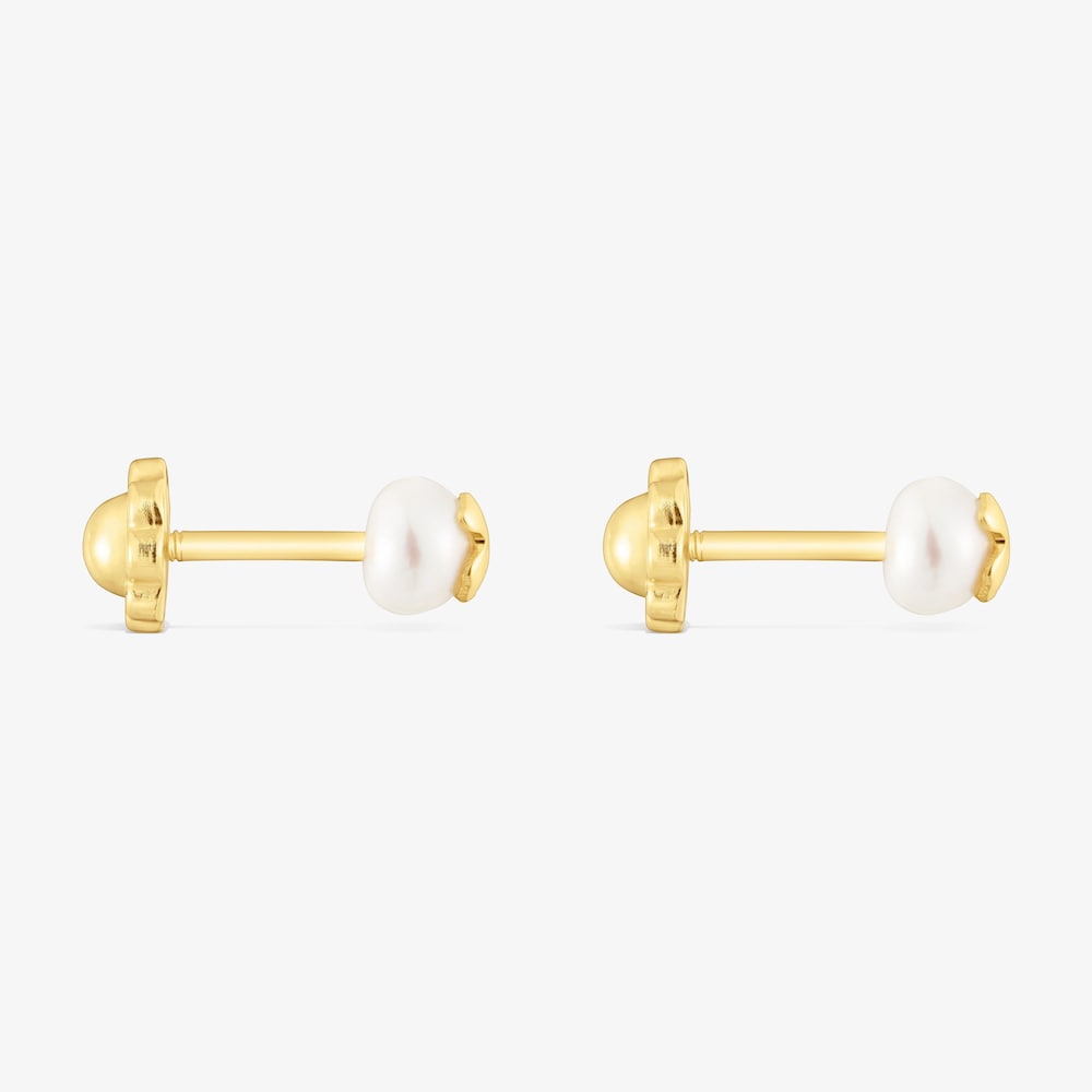 Aretes de oro 14 kt y perlas cultivadas Basics