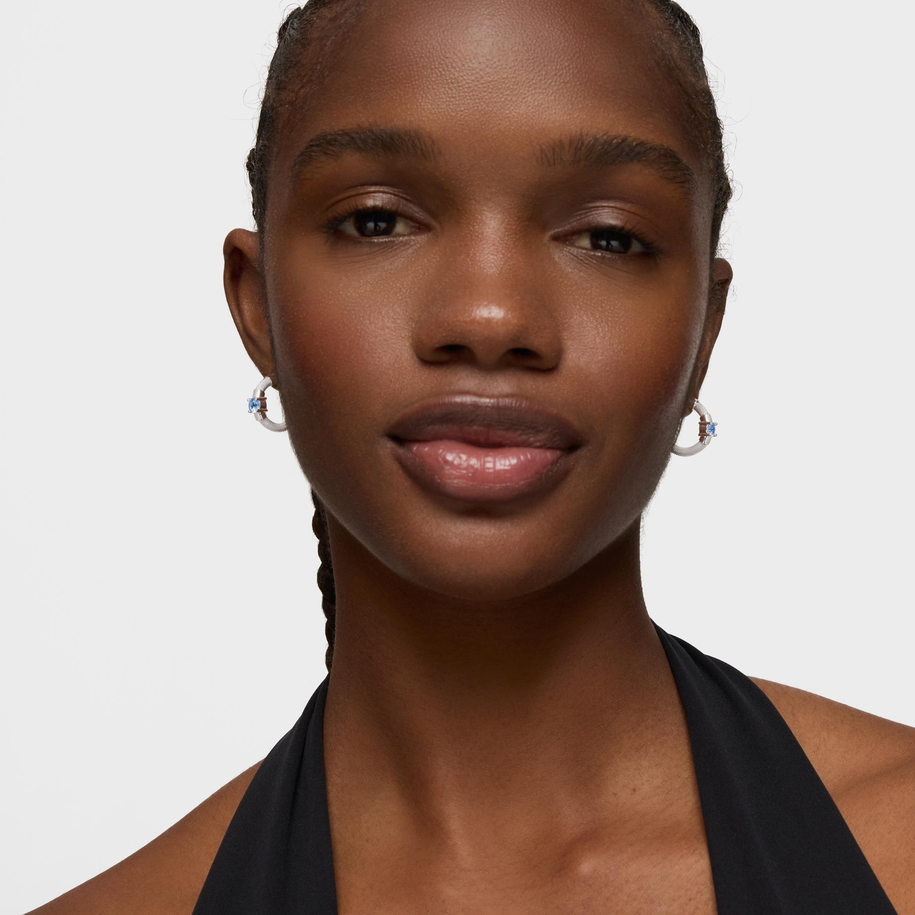 Silver and lab-grown spinel Hoop earrings TOUS Mesh LGG