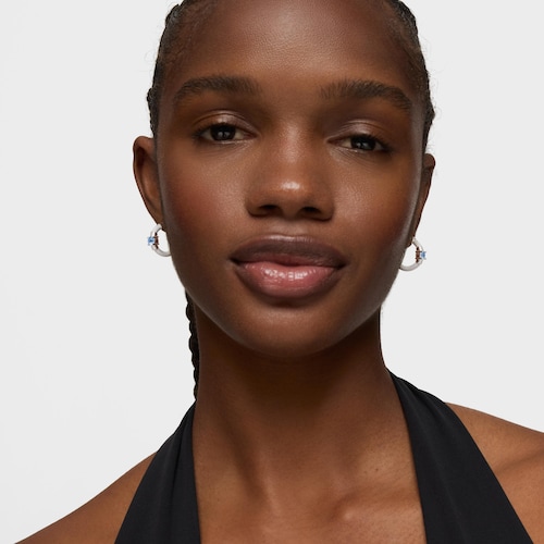 Pendientes aro de plata y espinela creada en laboratorio TOUS Mesh LGG