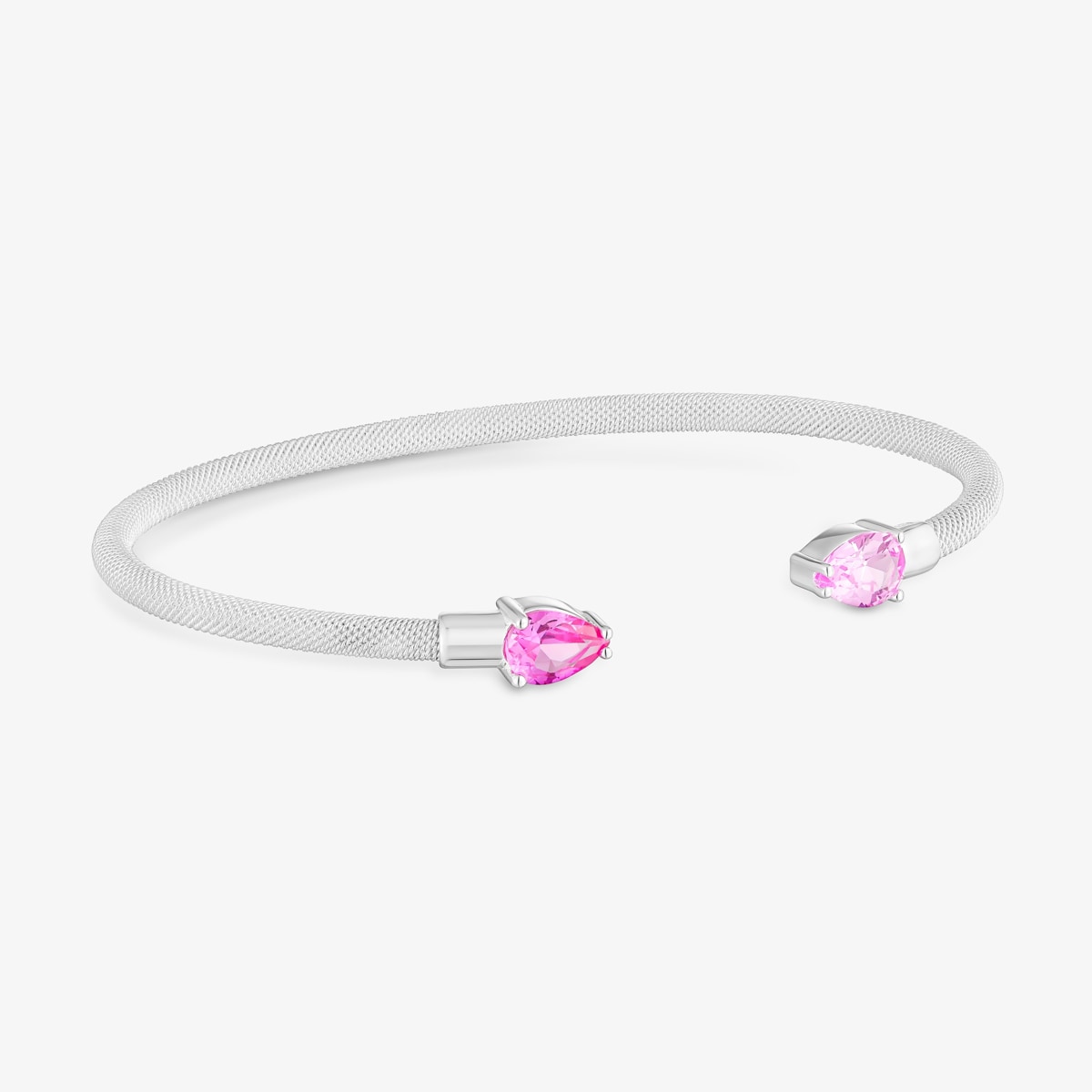 Tous - Pulsera Esclava De Plata Y Gemas Creadas En Laboratorio Tous Mesh Lgg - Rosa