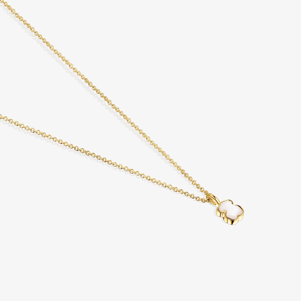 Collar corto de oro 14 kt y n&aacute;car Glory