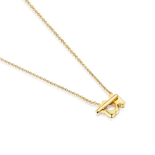Collar corto de oro 14 kt I-Bear