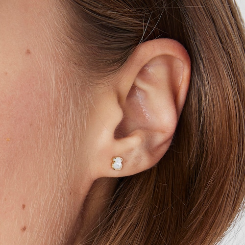 14kt gold and mother-of-pearl Earrings Glory