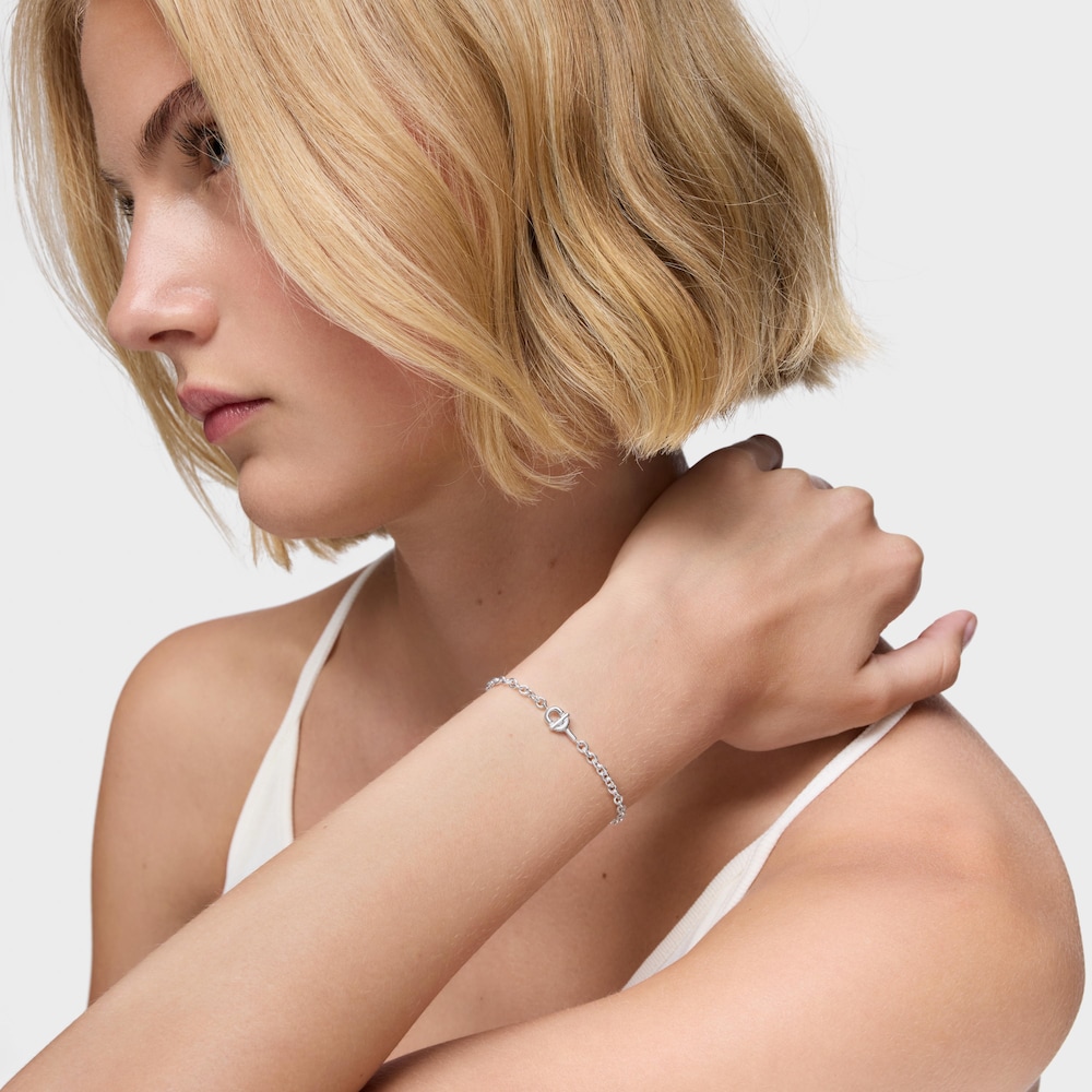 Srebrna owalna bransoletka łańcuszkowa TOUS MANIFESTO