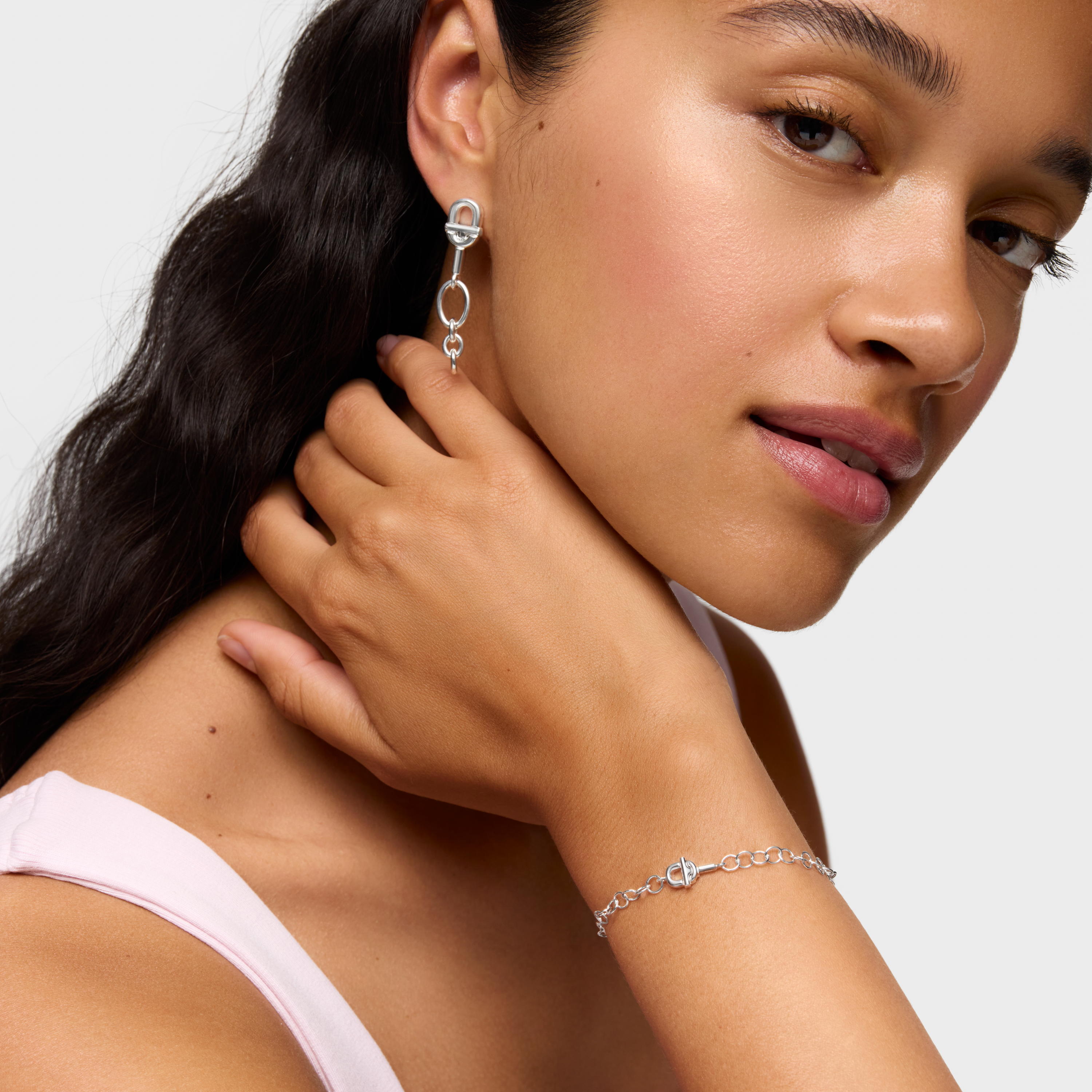 Silver round chain Bracelet TOUS MANIFESTO