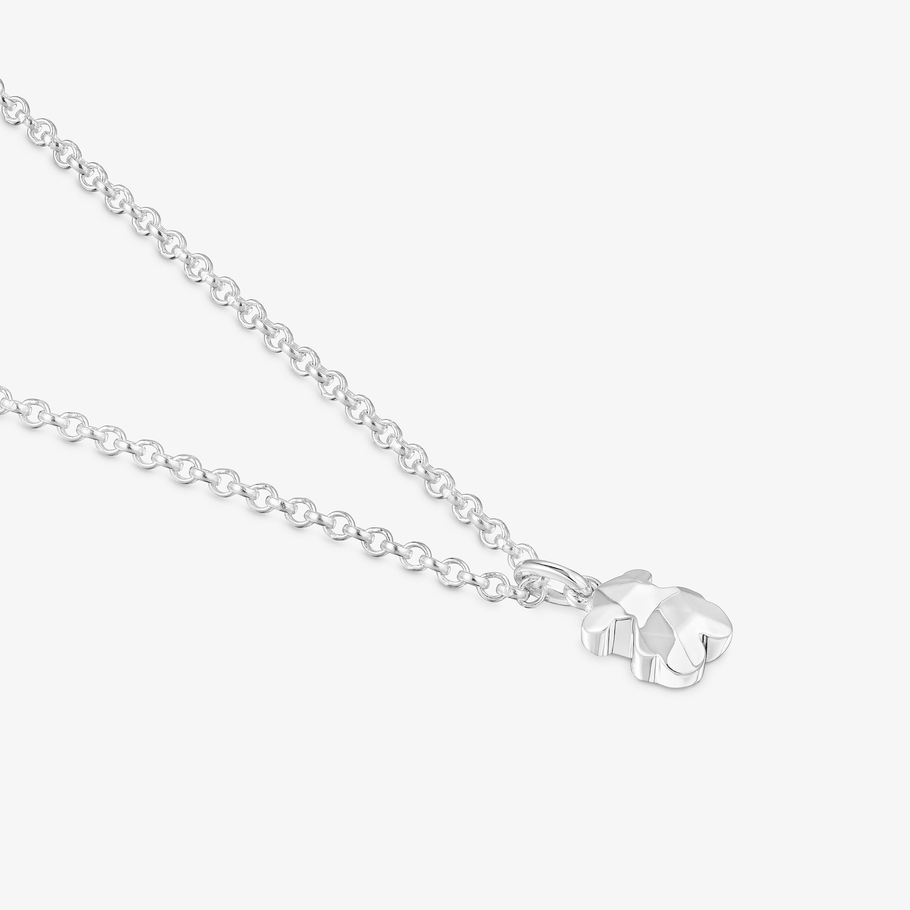 Short silver Necklace with bear Icon Metal | TOUS