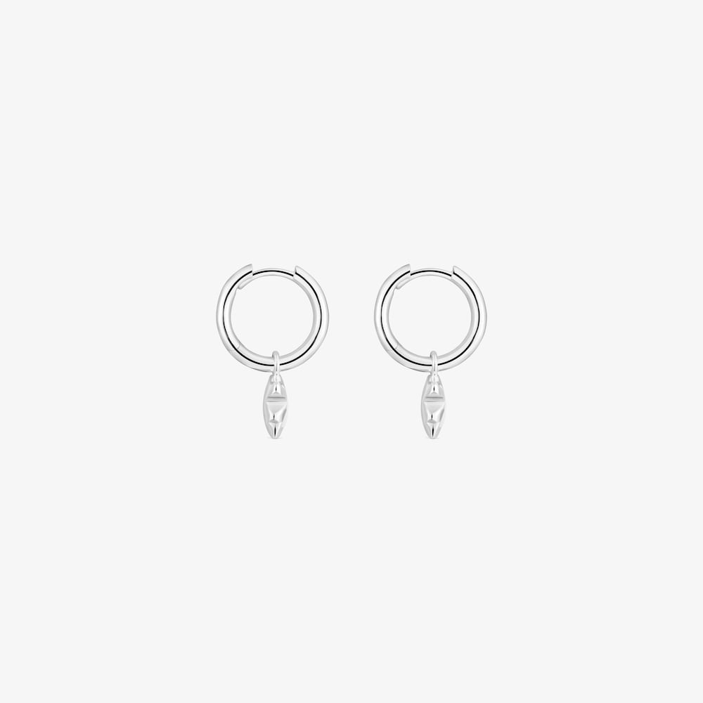 Silver Hoop earrings Icon Metal
