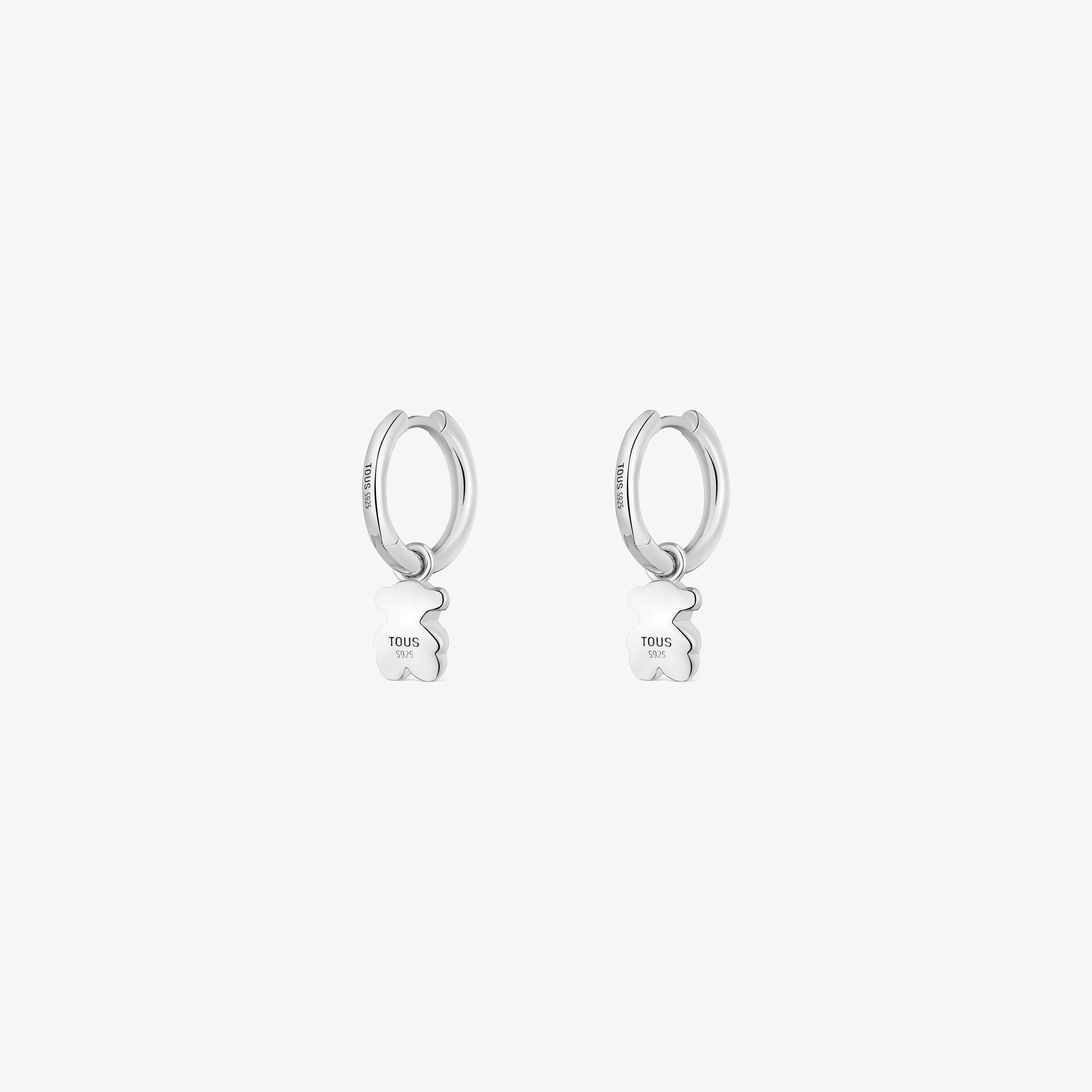 Silver Hoop earrings Icon Metal