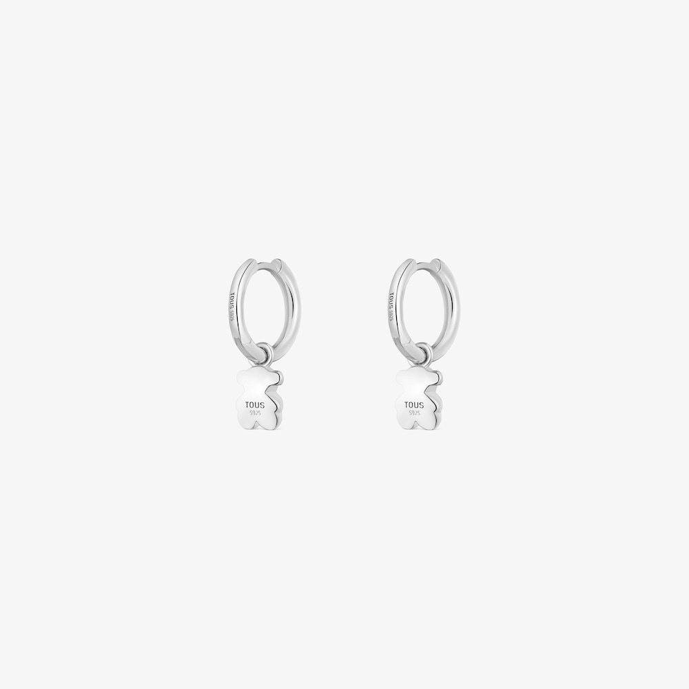 Silver Hoop earrings Icon Metal