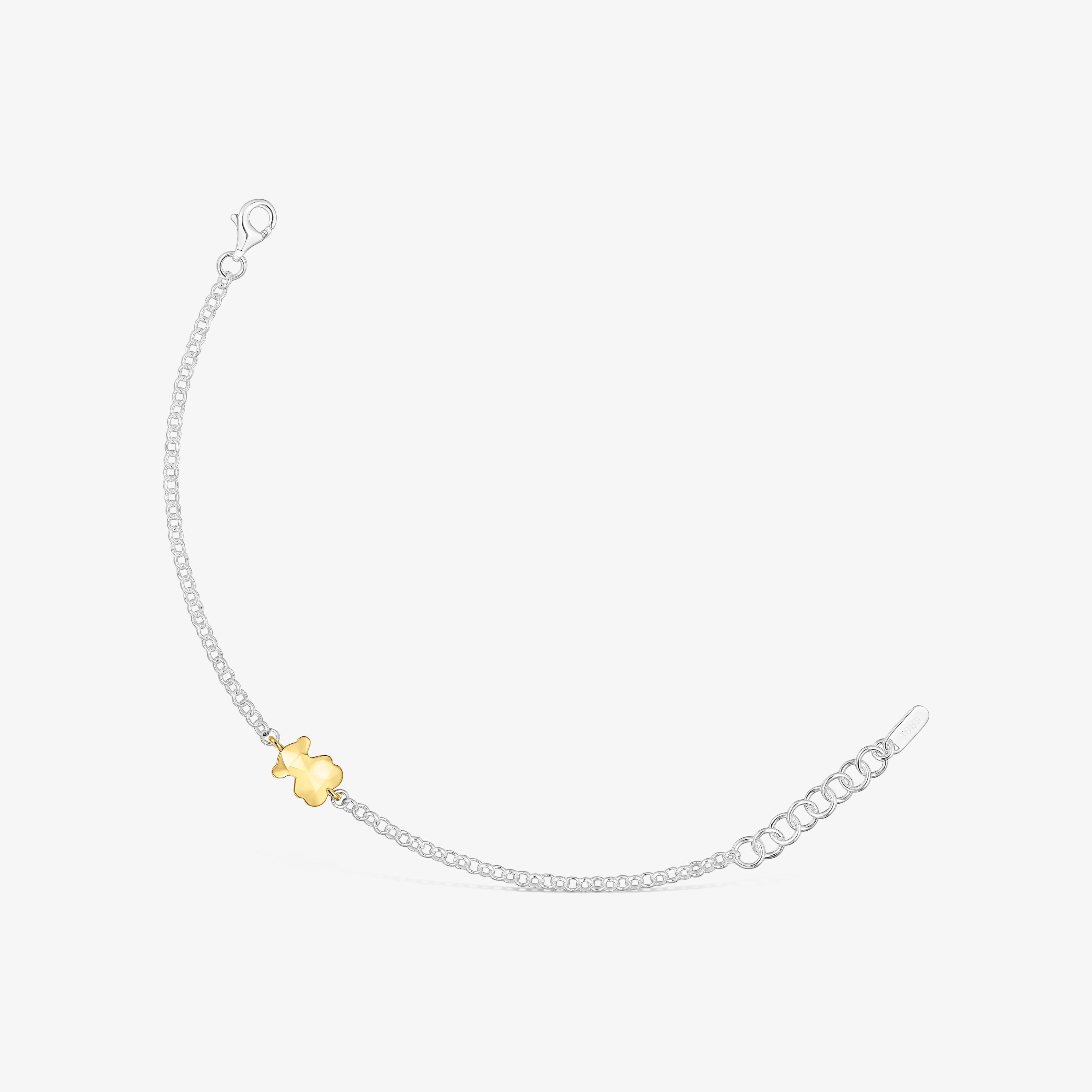Two-tone chain Bracelet with bear Icon Metal | TOUS