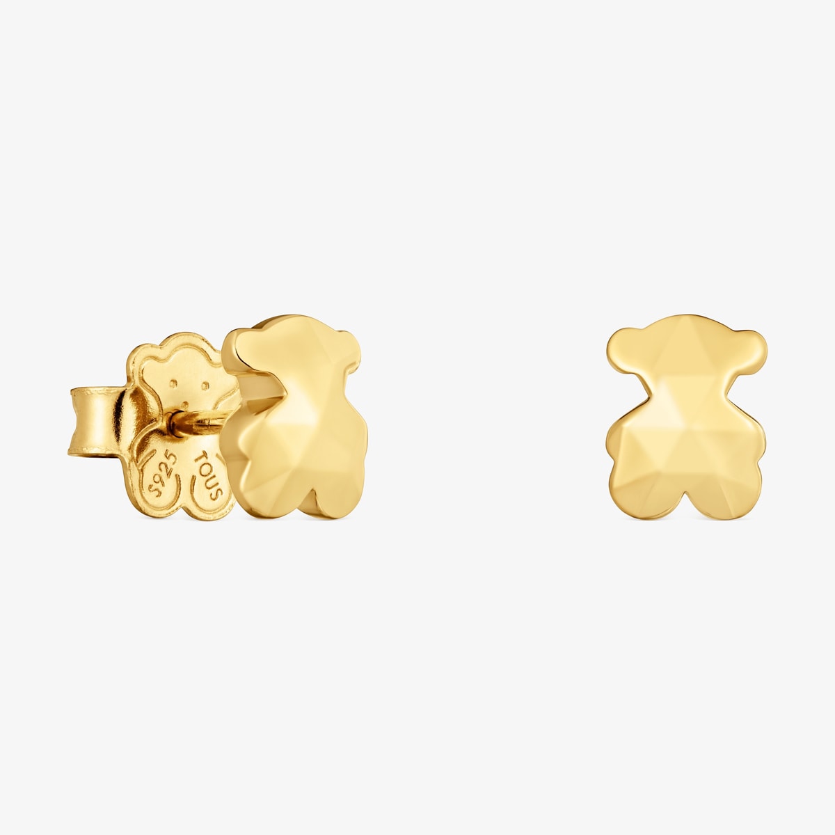 Tous - Pendientes Oso Con Baño De Oro 18 Kt Sobre Plata Icon Metal - Dorado