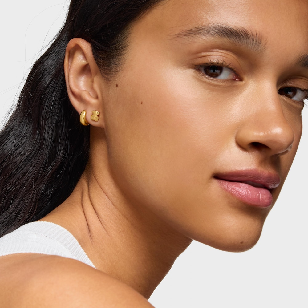 N&aacute;u&scaron;nice s&nbsp;medved&iacute;kom a 18&nbsp;kt pozl&aacute;ten&iacute;m na striebre Icon Metal