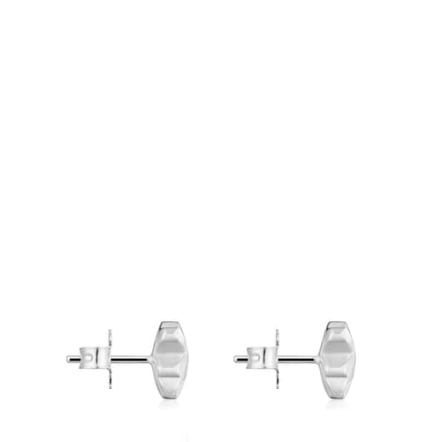 Silver bear Earrings Icon Metal