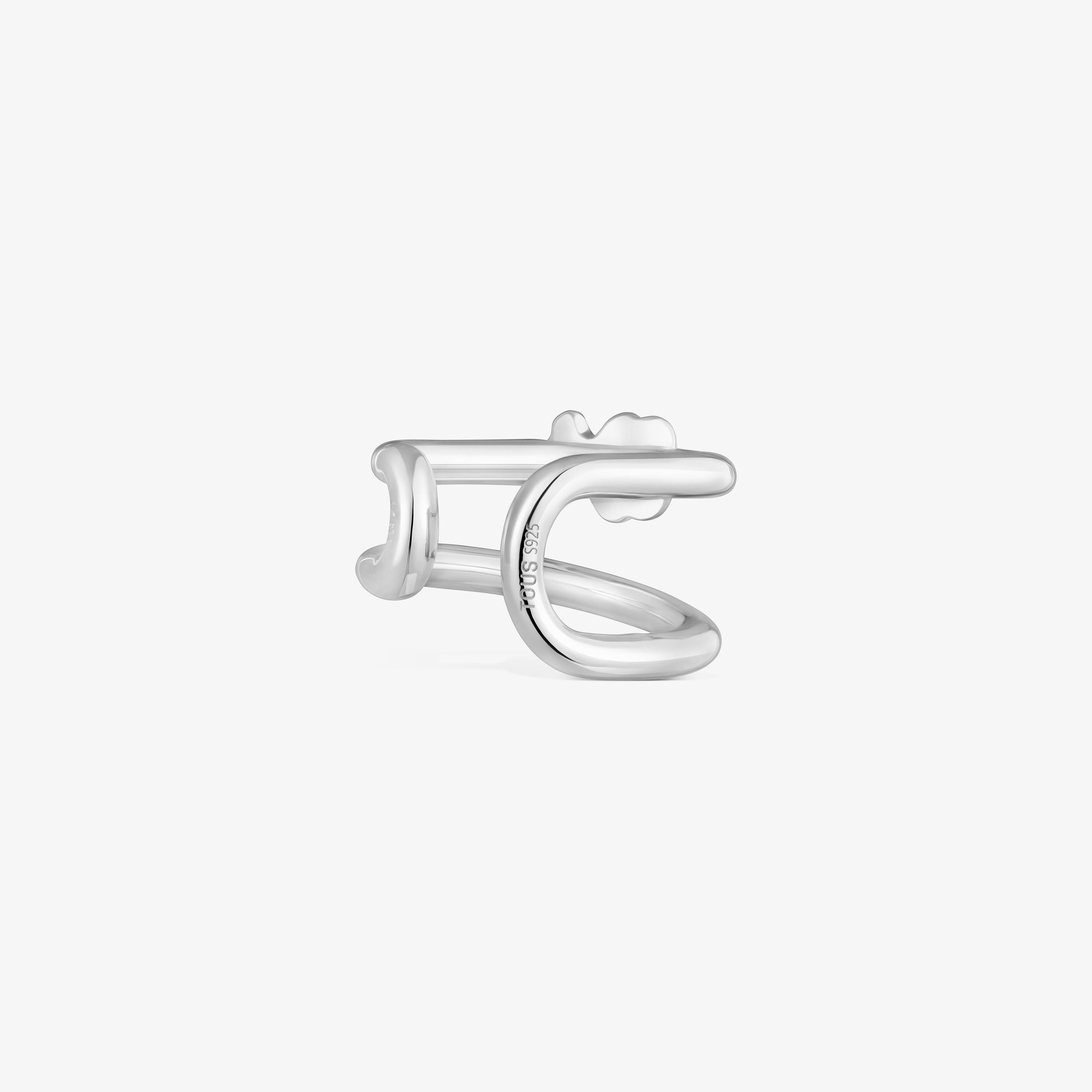 Silver Earcuff Icon Metal