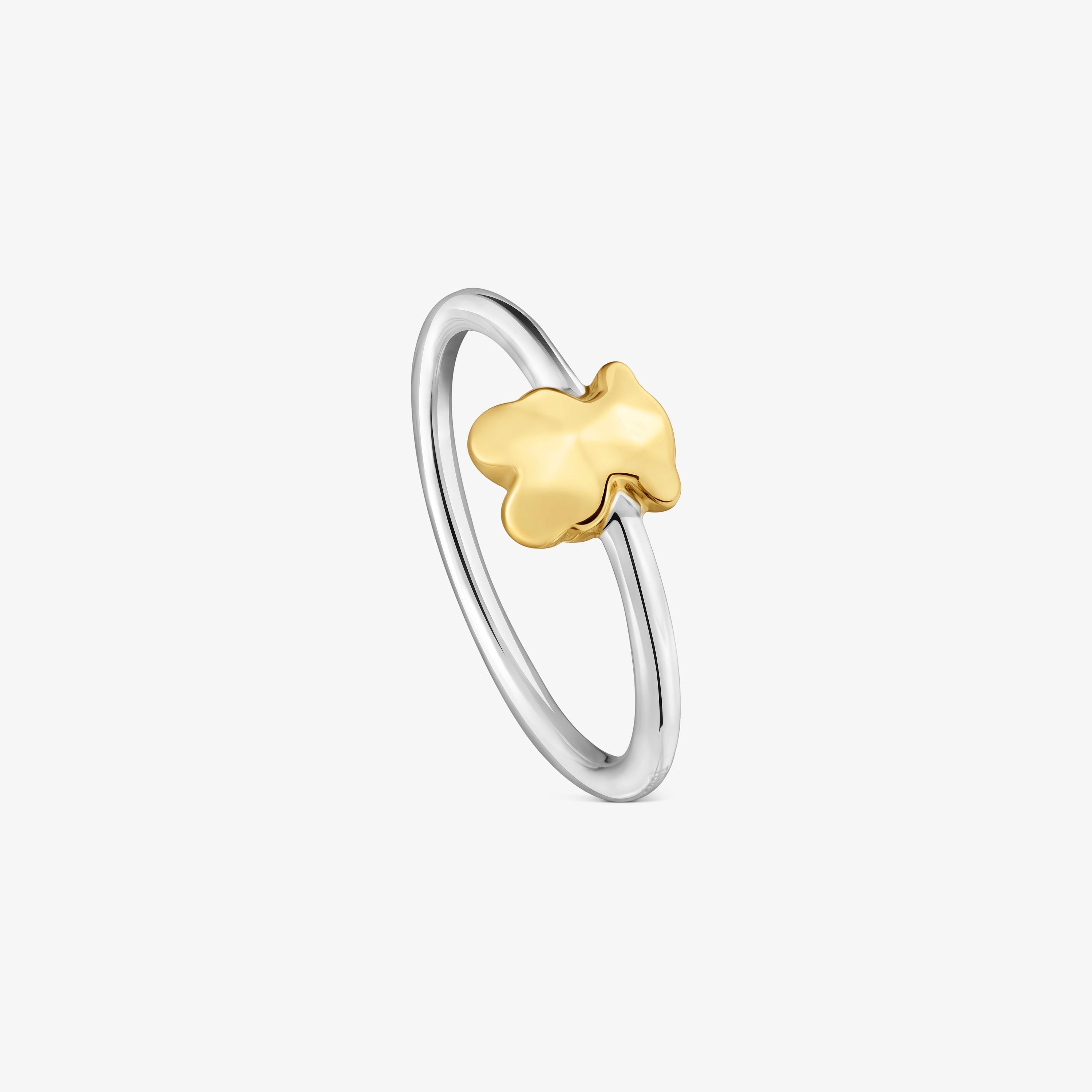 Two-tone Ring with bear Icon Metal | TOUS