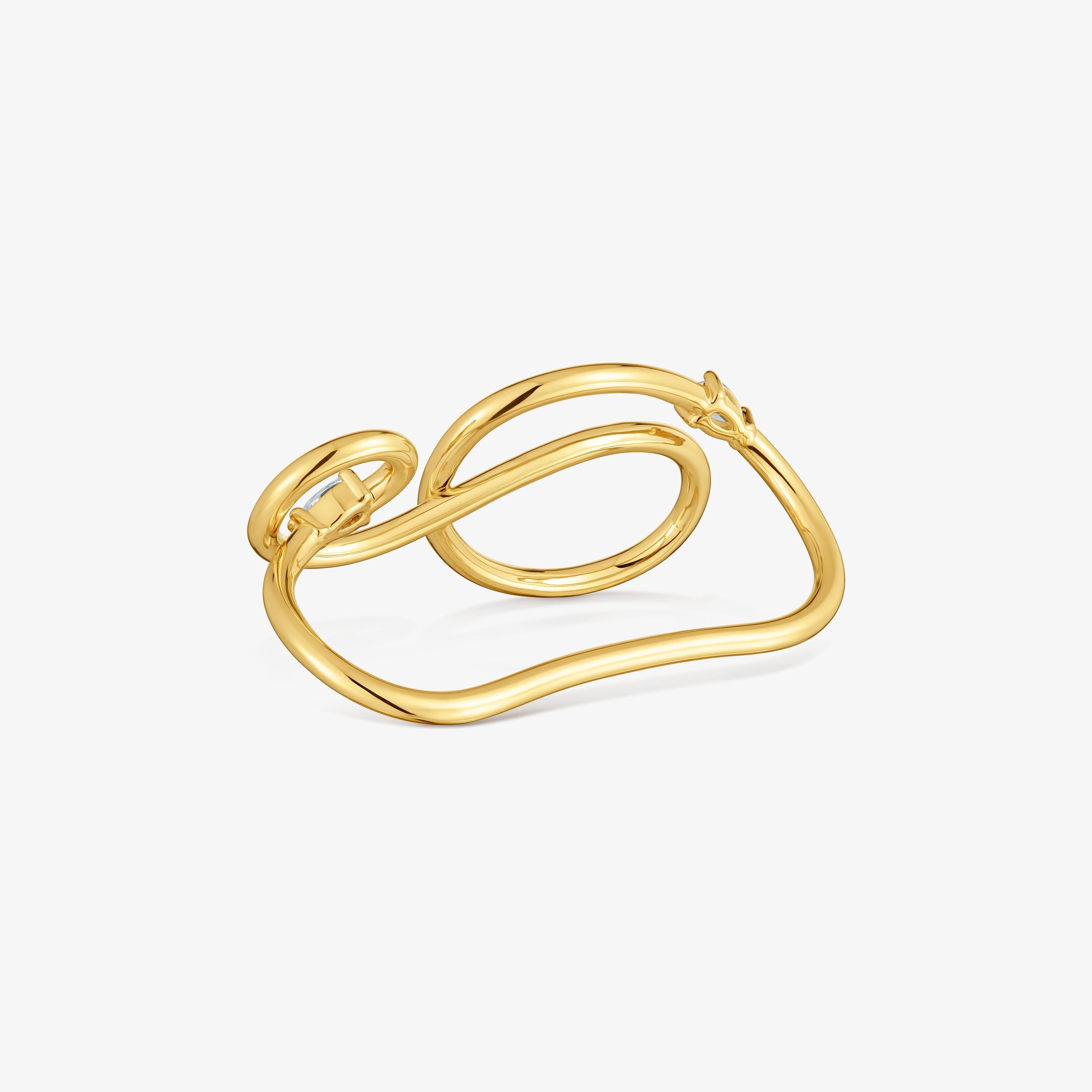 Open Ring with 18K gold vermeil and laboratory-grown diamonds Lio LGD