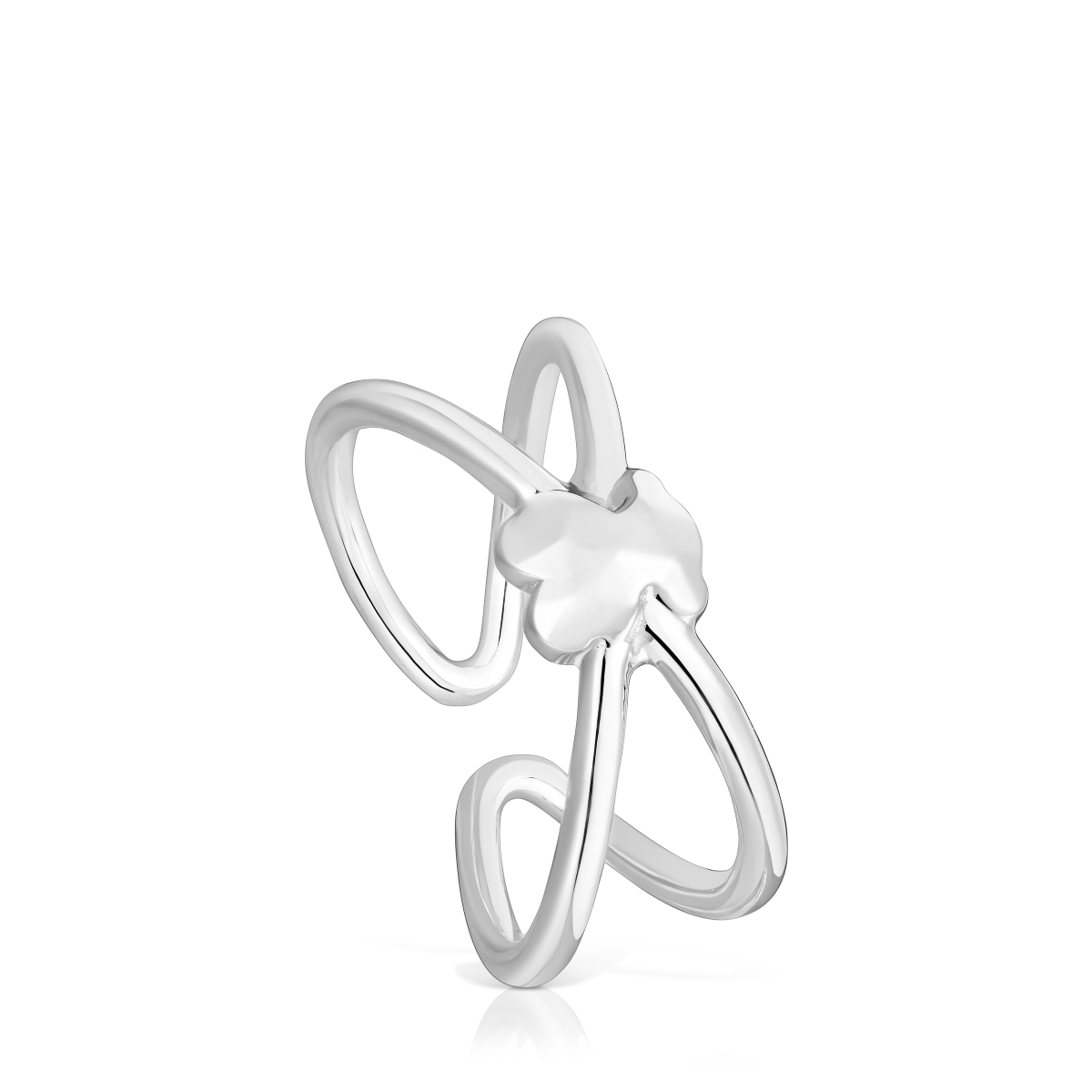 Tous - Anillo Abierto Oso De Plata Icon Metal Talla 11