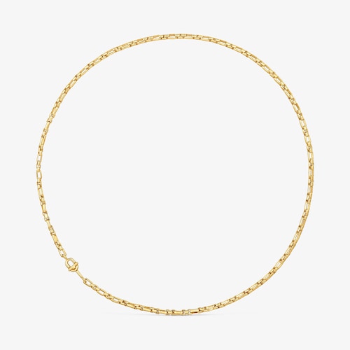 Collar cadena cuadrada con ba&ntilde;o de oro 18 kt sobre plata TOUS MANIFESTO