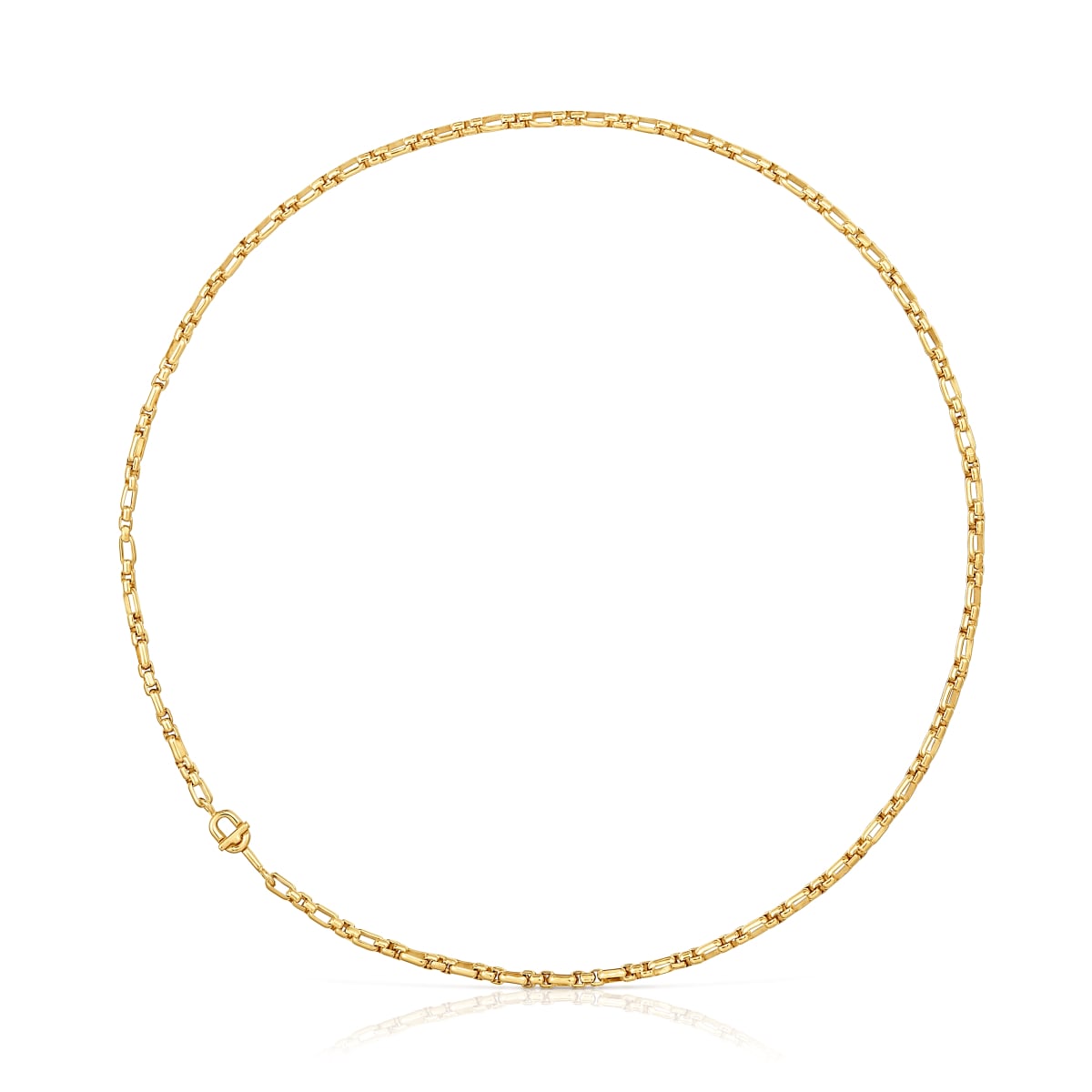 Tous - Collar Cadena Cuadrada Con Baño De Oro 18 Kt Sobre Plata Tous Manifesto - Dorado