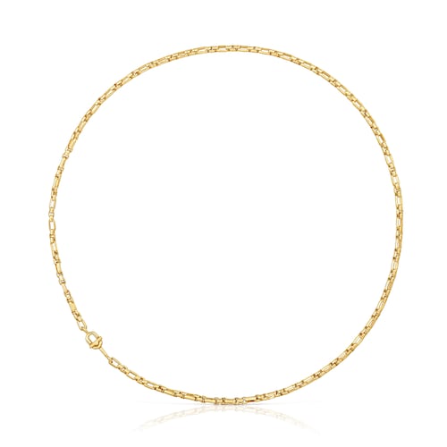Collar cadena cuadrada con baño de oro 18 kt sobre plata TOUS MANIFESTO