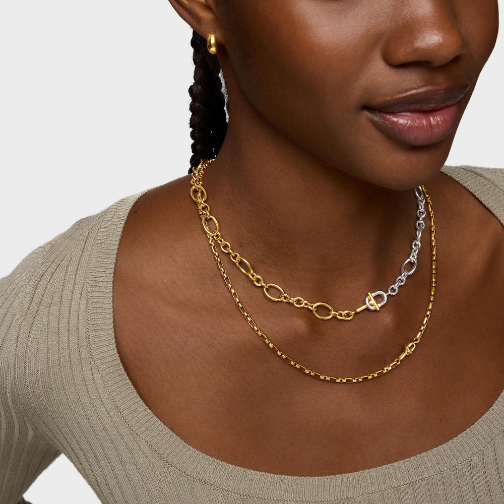 Square chain Necklace with 18K gold vermeil TOUS MANIFESTO