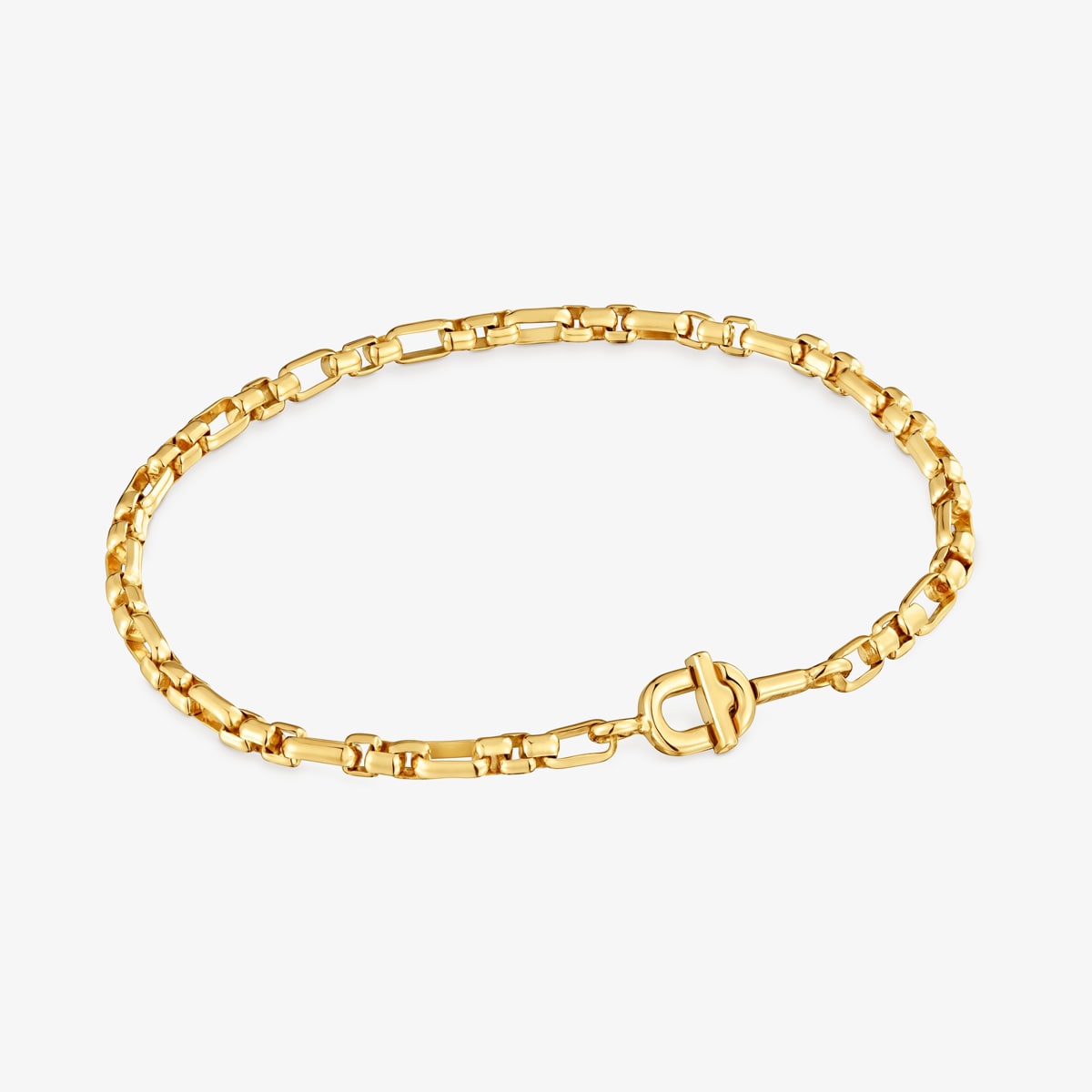 Tous - Pulsera Cadena Cuadrada Con Baño De Oro 18 Kt Sobre Plata Tous Manifesto - Dorado
