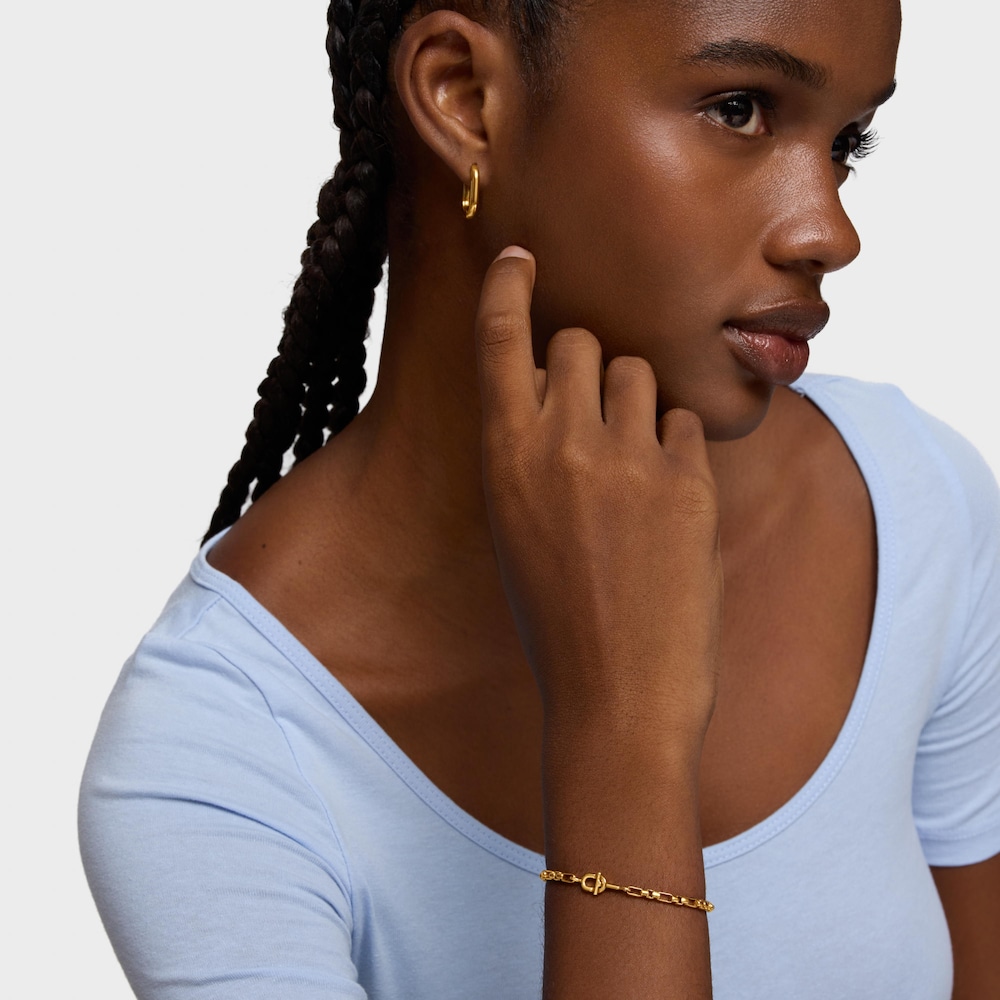 Viereckiges Kettenarmband TOUS MANIFESTO aus 18&nbsp;kt vergoldetem Silber