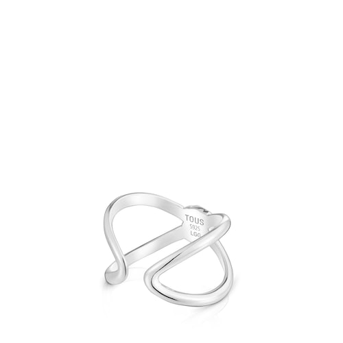 Ring Icon Color LGG Claws aus Silber mit im Labor gezüchtetem Rubin