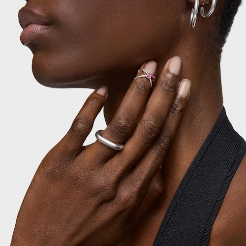 Ring Icon Color LGG Claws aus Silber mit im Labor gezüchtetem Rubin