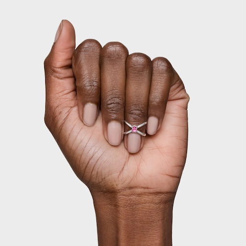 Ring Icon Color LGG Claws aus Silber mit im Labor gezüchtetem Rubin