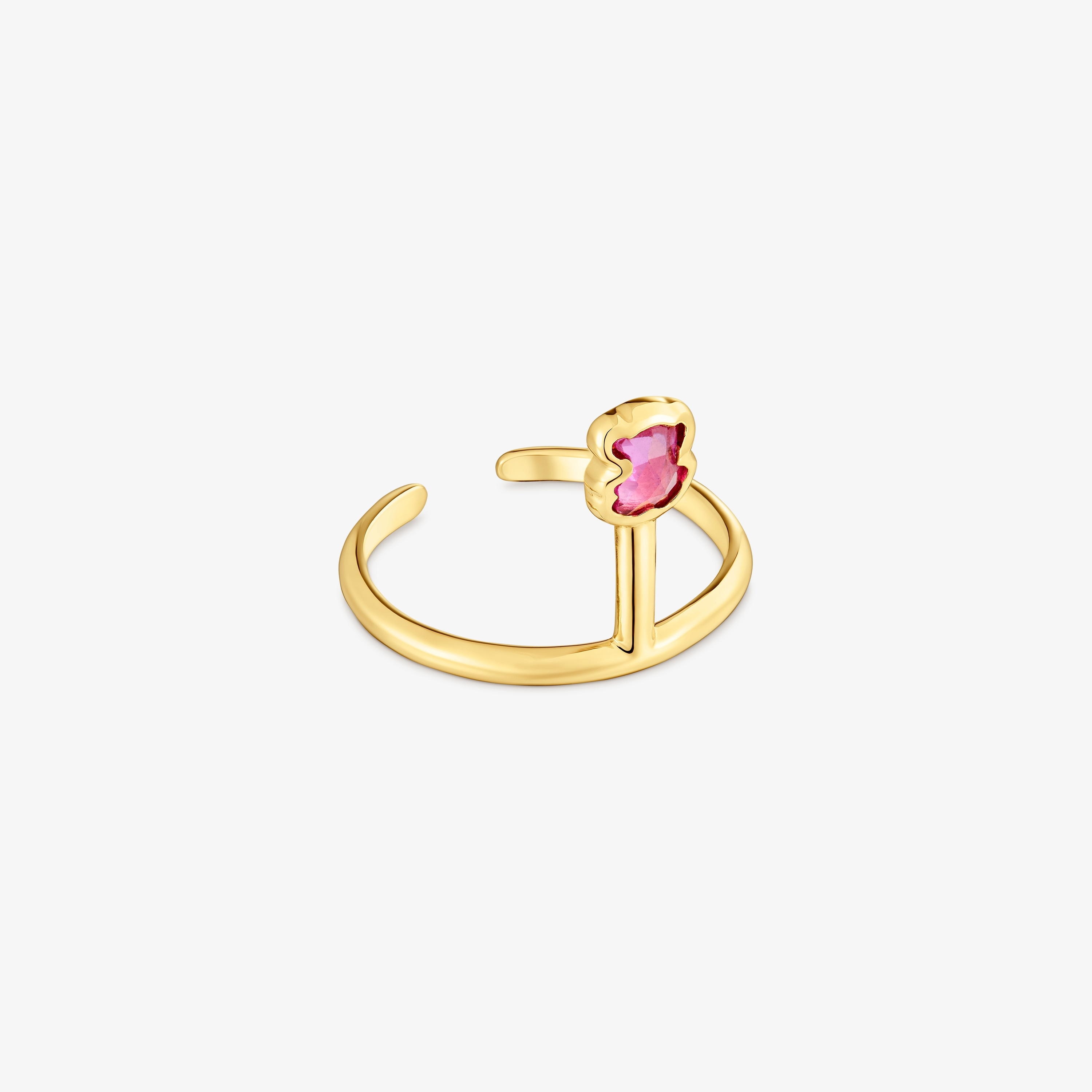 Claws Ring with 18K gold vermeil and laboratory-grown ruby Icon Color LGG
