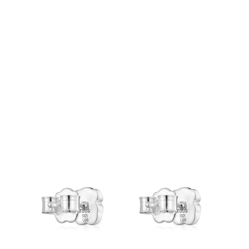 Silver Earrings with laboratorygrown ruby 5 mm Icon Color LGG