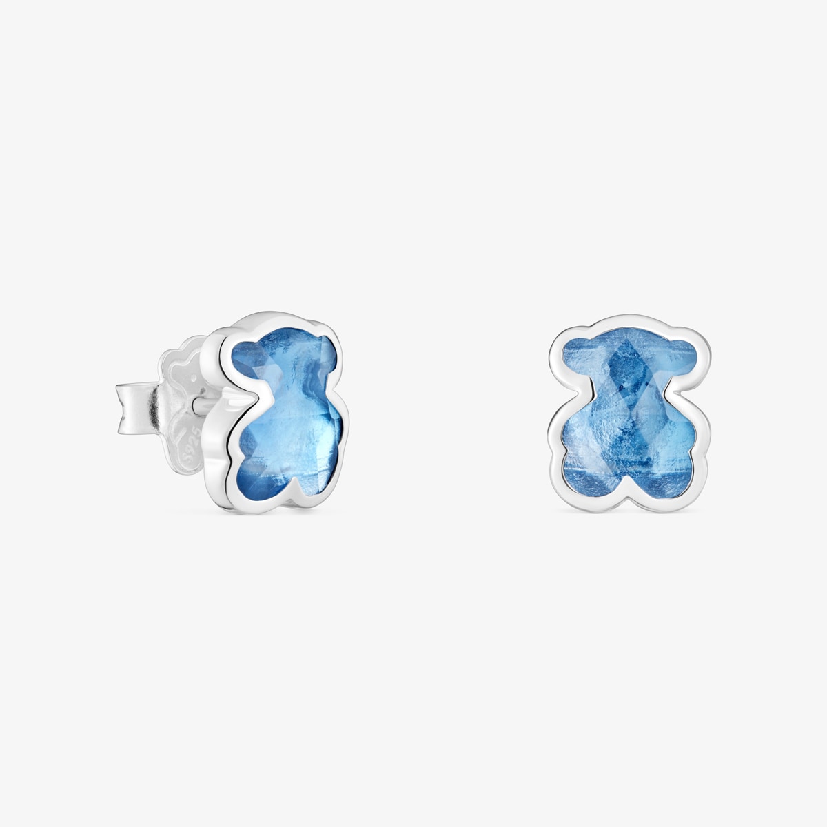 Tous - Pendientes De Plata Y Espinela Azul Creada En Laboratorio Icon Color Lgg - Azul
