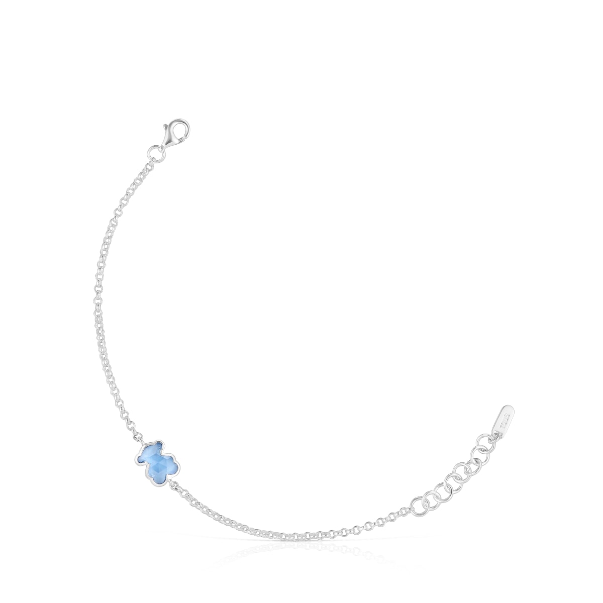 Tous - Pulsera Cadena De Plata Y Espinela Azul Creada En Laboratorio Icon Color Lgg - Plateado